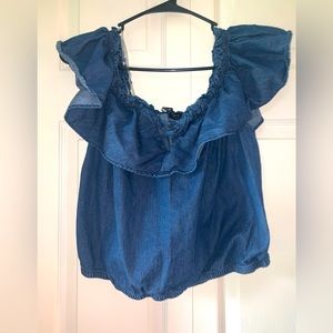 Off The Shoulder Balloon Top